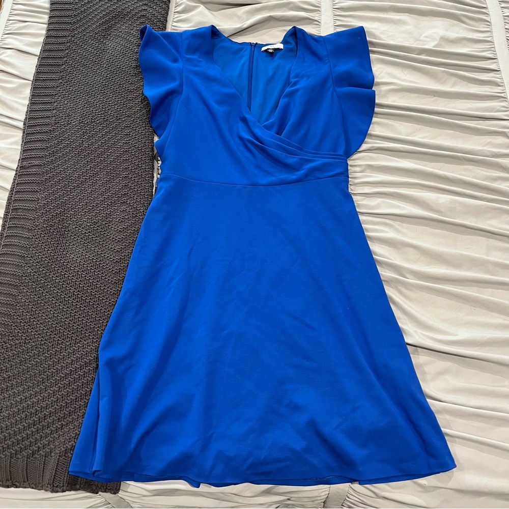 Halston Blue Wrap Dress